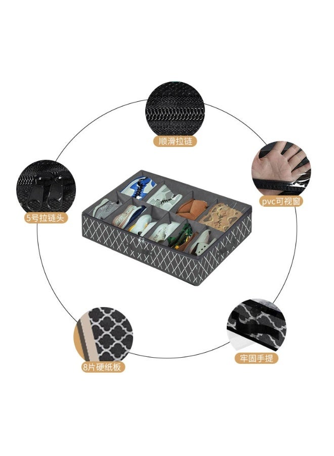 Joychic Sturdy Under Bed Shoe Storage Organizer, Fit 12  Pairs, Underbed Shoes Closet Storage Solution with Clear Window, Breathable - Image 4