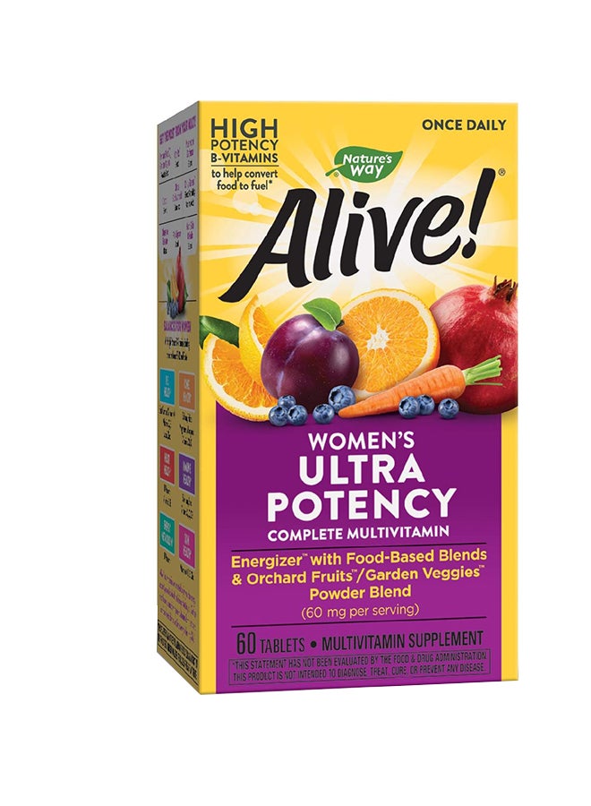 Nature's Way Alive Ultra Potency Multi Vitamin Suppliments - 60 Tablets - Image 1