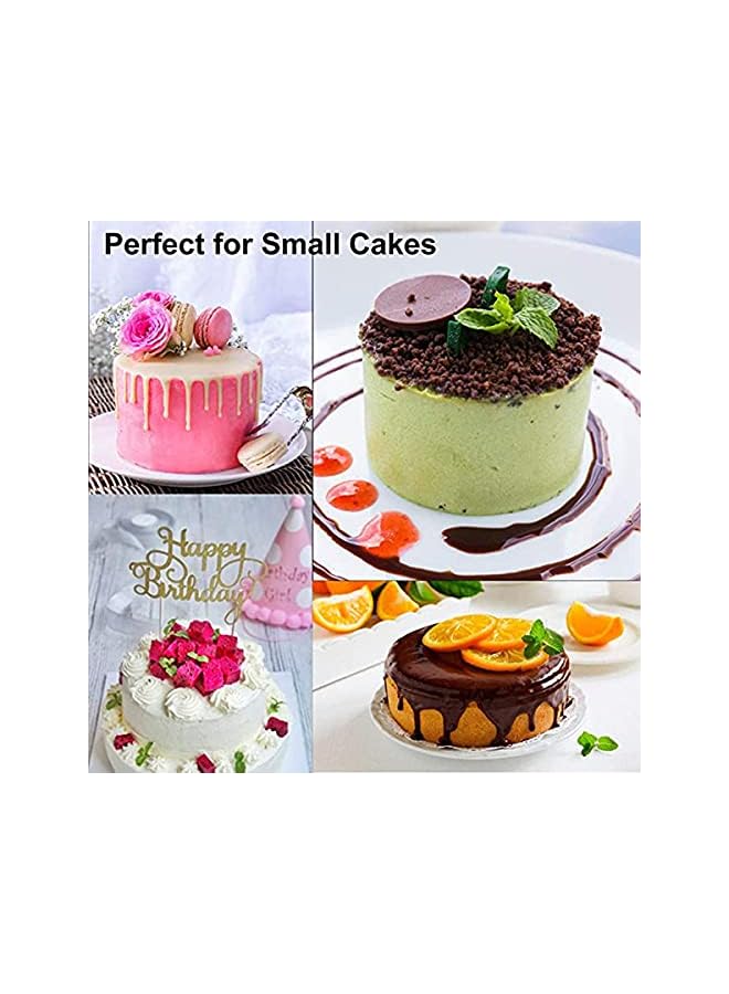 S-TOP 2 Pack 4-Inch Non-Stick Deep Aluminum Round Cake Pan with Removable Bottom for Wedding/Birthday/Cake Baking Round Cake Tin Set with Loose Base (4 inch) - Image 4