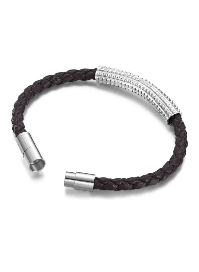 بوليس Urban Texture Bracelet For Men Silver Color