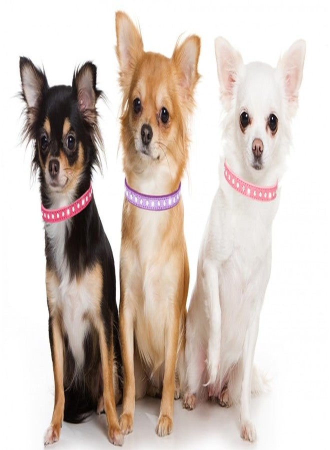 Weimostar XXS Dog Collar for Small Dogs Bling Puppy Diamond Rhinestone Crystal Cute Little Pet Kitten Collars for Adjustable XSmall Medium Breed Girl Boys Female Male Blue - Image 4