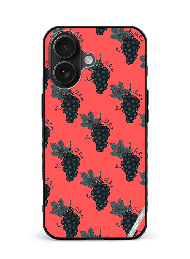 VR CREATIVE Protective Case Cover For Apple iPhone 16 Plus Grape Design Multicolour