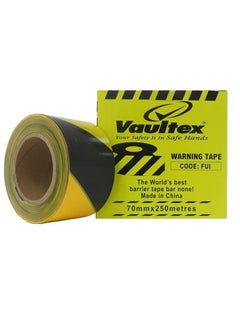 Vaultex VAULTEX BLACK & YELLOW WARNING TAPE (70mm X 250meters) 
