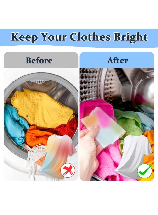 SYOSI Color Catchers For Laundry, Color Grabber Laundry Sheets Essential For Home Use, Color Run Remover, Color Catcher Maintains Original Color Of Clothing, Suitable For Apartment School Travel (200 Pcs) - Image 3