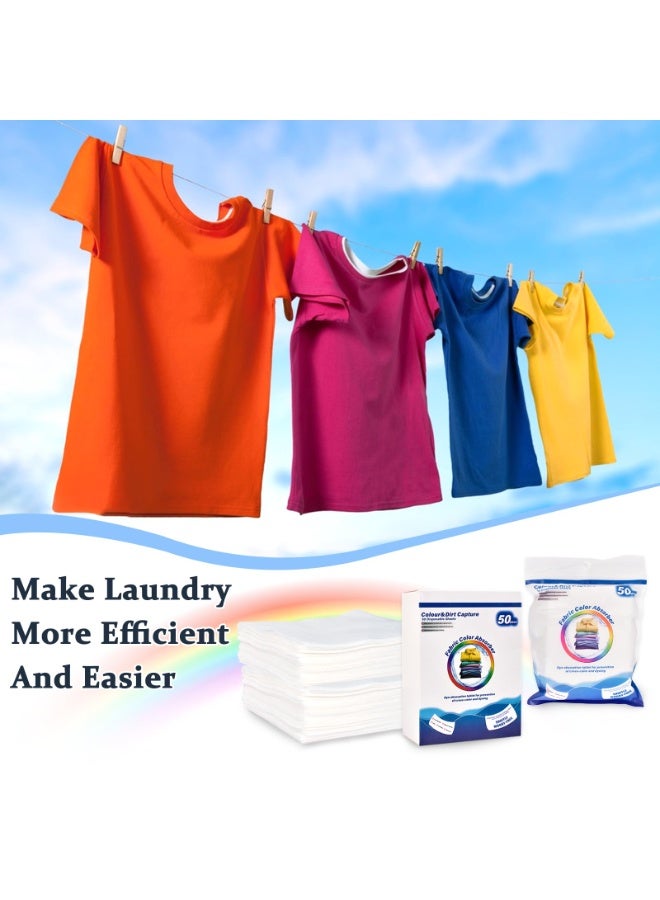 SYOSI Color Catchers For Laundry, Color Grabber Laundry Sheets Essential For Home Use, Color Run Remover, Color Catcher Maintains Original Color Of Clothing, Suitable For Apartment School Travel (200 Pcs) - Image 5