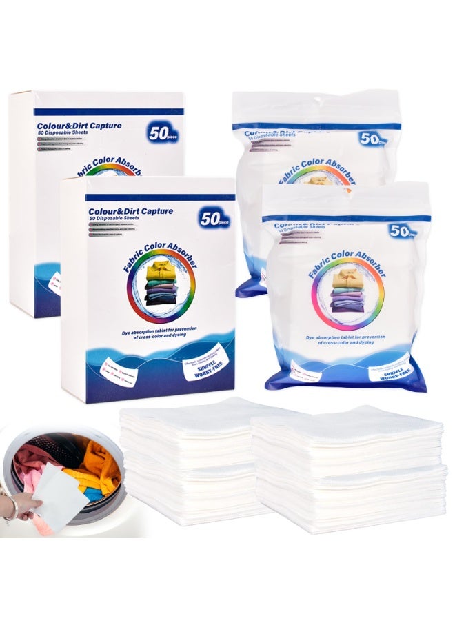 SYOSI Color Catchers For Laundry, Color Grabber Laundry Sheets Essential For Home Use, Color Run Remover, Color Catcher Maintains Original Color Of Clothing, Suitable For Apartment School Travel (200 Pcs) - Image 1