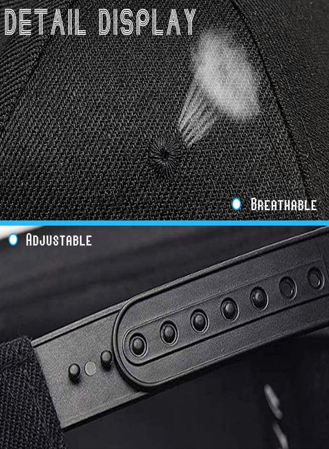 FACITE Snapback Hats for Men Flat Bill Hats for Men Flat Brim Hats Hip Hop Cool Hat Black Skeleton Skull Hat Skateboard Accessories Fitted Trucker Baseball Workout Boys Teen Caps Adjustable - Image 3