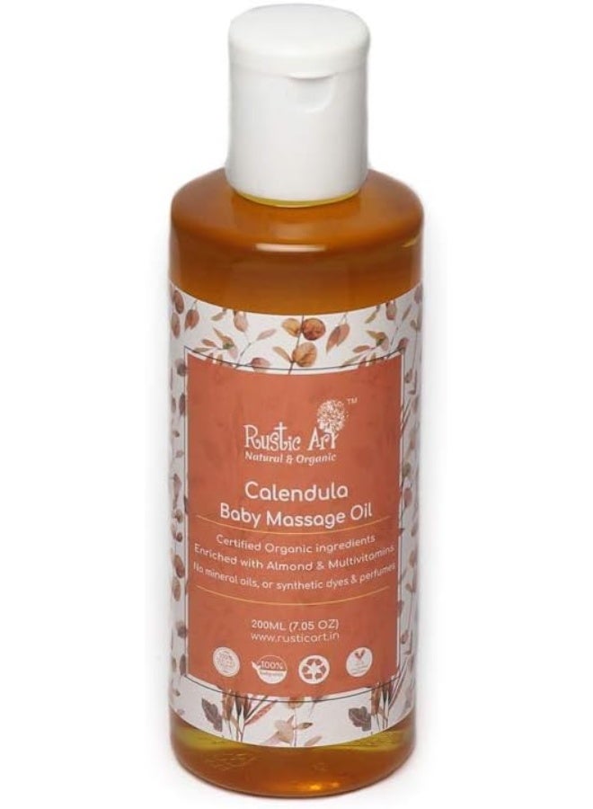 راستيك أرت زيت تدليك الأطفال بالآذريون العضوي من روستك آرت (200 مل) - Image 2