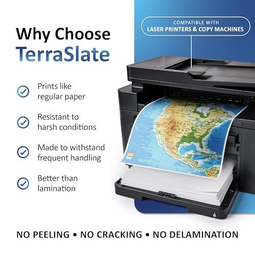 TerraSlate Waterproof Paper, Rip-Proof Paper, 50 Sheets, 5 Mil (24lb Bond), 11” x 17”, Laser Printer and Copy Machine Compatible - Image 4