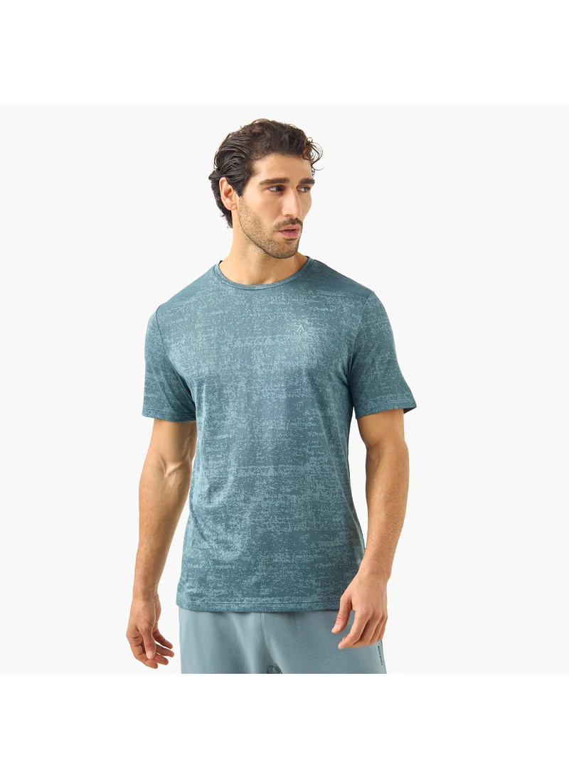 ADOT Textured Crew Neck Performance T-shirt