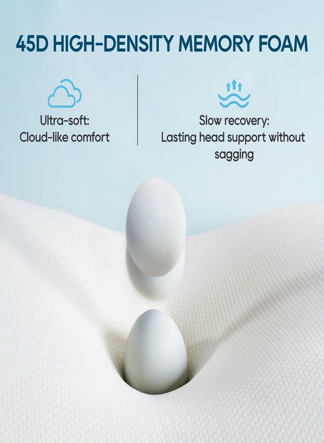 AIRSKY Side Sleeper Pillow,Soft Memory Foam Pillows, Cooling Neck Pillow for Sleeping, CertiPUR-US Certified, Odorless, Dreamers Relief Pillow,Deep Sleep,Low-Profile Edition,M1,White - Image 3