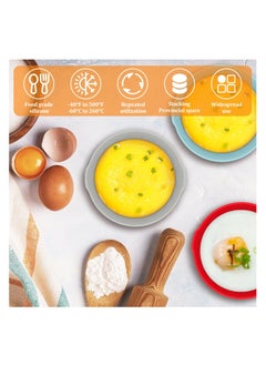 SYOSI Silicone Air Fryer Egg Mold, Reusable Nonstick Egg Bites Pan Alternative, Egg Boiler Mold Cup, BPA Free, Dishwasher Safe Poached Egg Cups for Microwave Air Fryer Stovetop Egg Cooking (9Pcs)  - Image 4