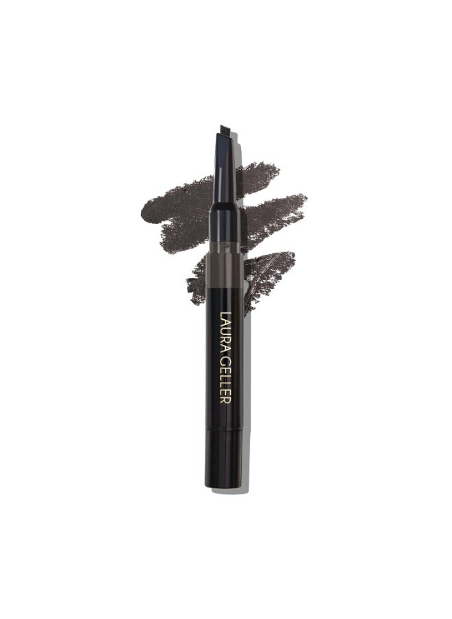 LAURA GELLER NEW YORK LAURA GELLER NEW YORK Sculpt-n-Stay Waterproof Brow Pencil & Clear Gel - Soft Black - Eyebrow Definer - Long-Wearing Color  - Image 1