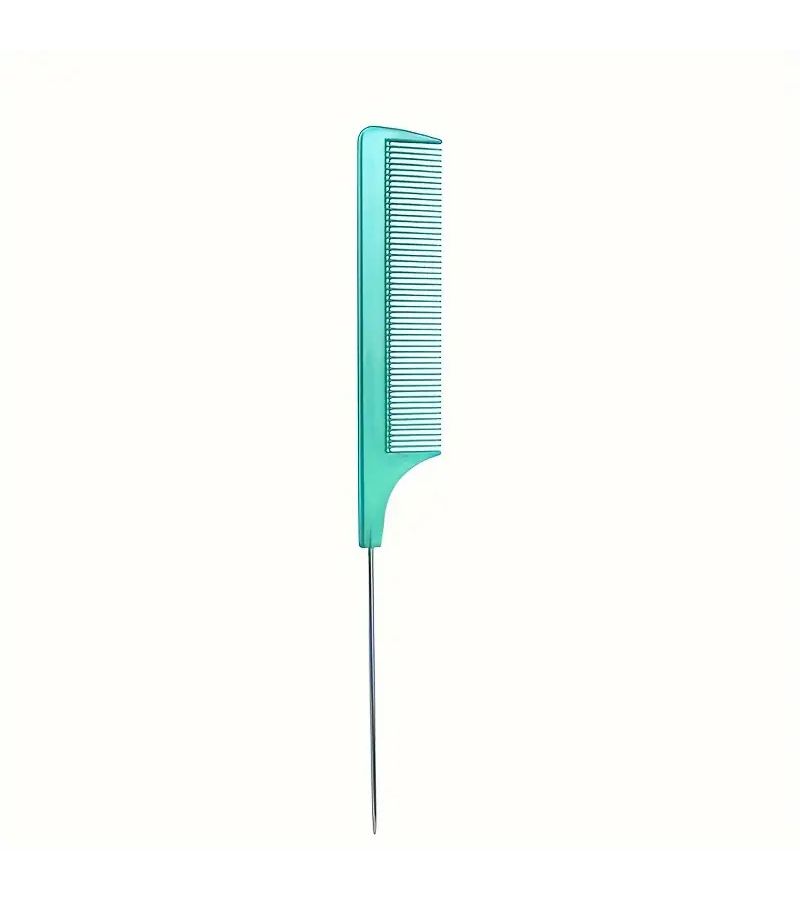 2 Pcs Heat Resistant Carbon Fiber Styling Brush And Fine Tooth Detangling Comb Set With Stainless Steel Tail And Metal Handle Suitable For Regular Hairstyles Random Color - Image 3