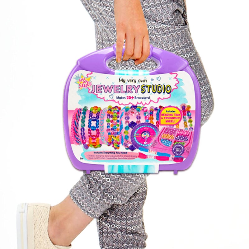 Just My Style My Very Own Jewelry Studio, Personalized Bracelet Making Kit With 1700+ Beads, Bead Kit Great for On-The-Go, Travel DIY Custom Accessories for Ages 6, 7, 8, 9 - Image 1