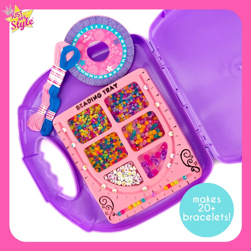Just My Style My Very Own Jewelry Studio, Personalized Bracelet Making Kit With 1700+ Beads, Bead Kit Great for On-The-Go, Travel DIY Custom Accessories for Ages 6, 7, 8, 9 - Image 3