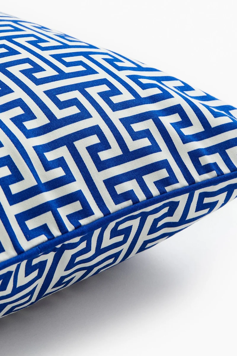 اتش اند ام غطاء وسادة قطني منقوش