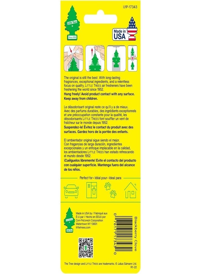 LITTLE TREES Car Air Freshener | Hanging Paper Tree for Home or Car | Blackberry Clove | Pack of 24 - Image 3