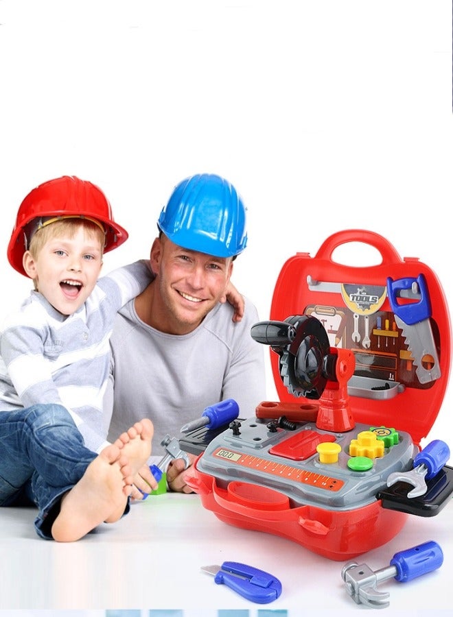 ميكسد 19 قطعة مجموعة أدوات الأطفال التظاهر للعب مع أدوات الأطفال لعبة بناء الفتيان والفتيات الأطفال التظاهر لعب دور مجموعة - Image 3