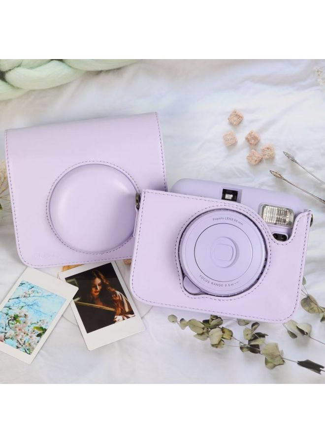 Generic Popoto Domestic Stand-up Camera Brand Direct Leather Bag Shooting Easy To Carry Camera -Color:Cream White  - Image 4