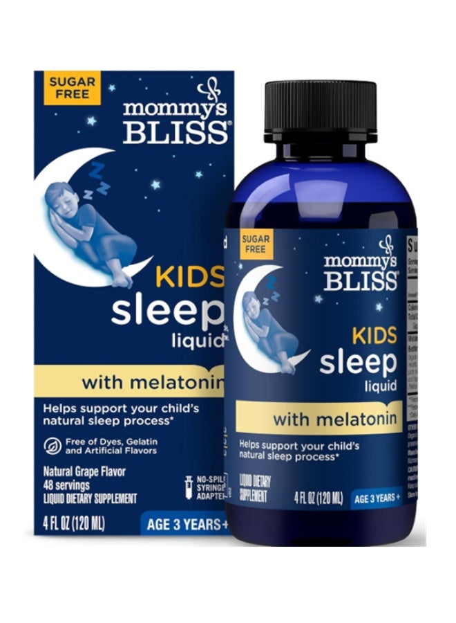 سائل دعم النوم للأطفال من Mommy's Bliss مع الميلاتونين، بنكهة العنب الطبيعية، 4 أونصة
