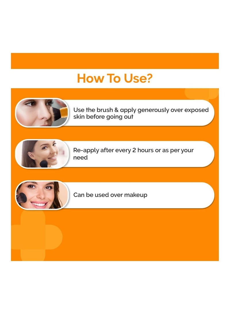 THE derma Co 100% Mineral Powder Sunscreen SPF 50 For Oily Skin With Zinc Oxide And Titanium Dioxide Absorbs Excess Oil Matte Look 4gm - Image 4