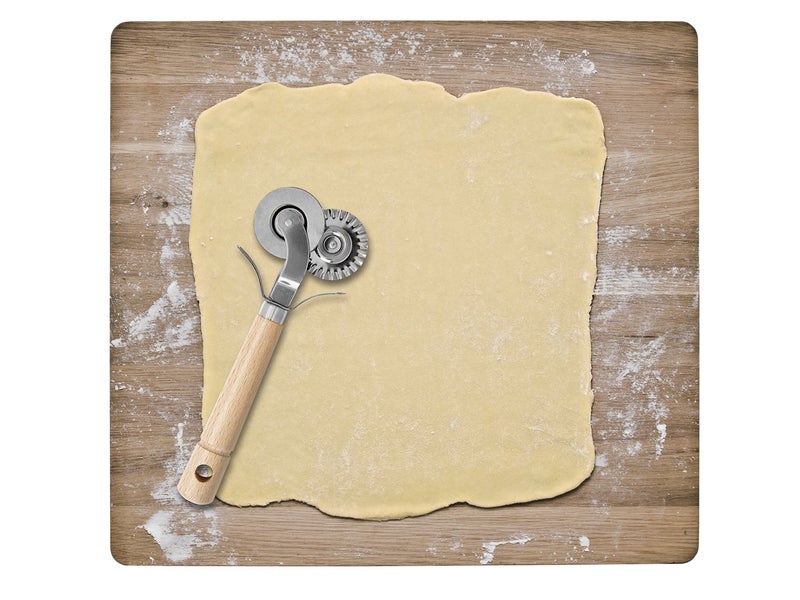 Fante's Fantes Double-Blade Pastry Ravioli Pasta Dough Cutter Crimper Wheel, Stainless Steel with Beechwood Handle, The Italian Market Original since 1906 - Image 4