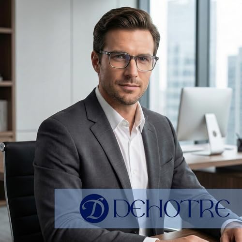 DEHOTRE Progressive Multifocus Reading Glasses No Line Bifocal Blue Light Blocking Readers for Men Metal Spring Hinge Eyeglasses Near Workspace Grey 1.25 - Image 4