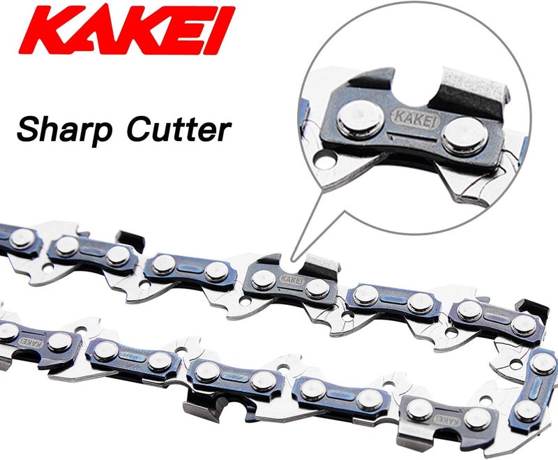 KAKEI 22 Inch Chainsaw Chain .325" Pitch .058" Gauge 86 Drive Links for Blue Max 20160 57cc (3 Chains) - Full Chisel - Image 4