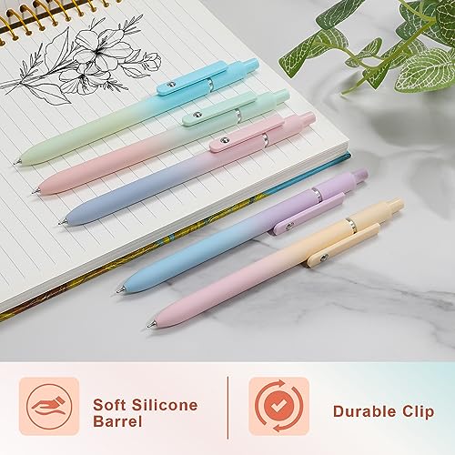 FIOVER 10pcs Gel Pens Black Ink Medium Point 0.7mm Pens Smooth Writing High-End Series Cute Ballpoint for Journaling Note Taking, Office School Supplies Gifts for Women and Men - Image 2