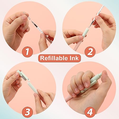 FIOVER 10pcs Gel Pens Black Ink Medium Point 0.7mm Pens Smooth Writing High-End Series Cute Ballpoint for Journaling Note Taking, Office School Supplies Gifts for Women and Men - Image 5