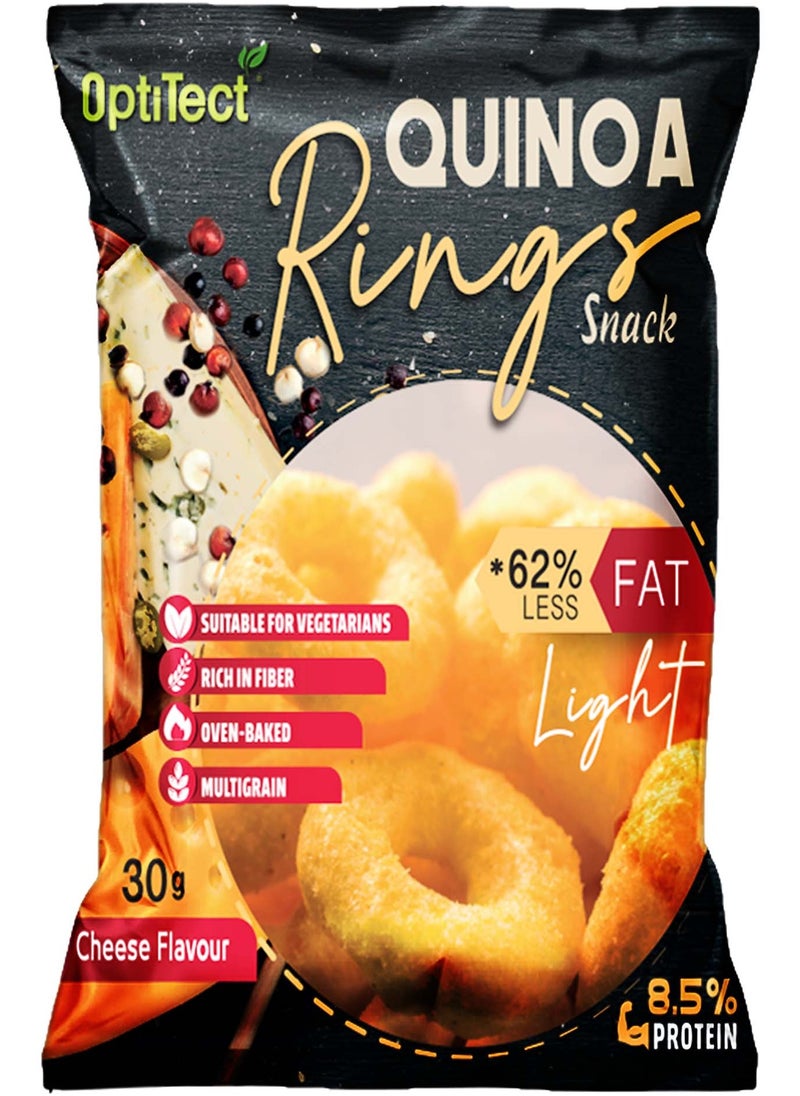 OptiTect - Optitect Quinoa Rings Snack, High Fiber, Rich In Protein, Low In Calories and Sugar, Tomato Flavor, 30 Gm - Image 1