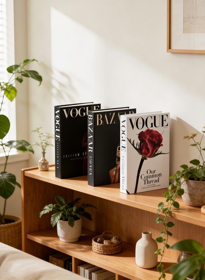 كتب ديكور طاوله مجموعة كتب ديكور مكونة من 3 قطع، ديكور منزلي، كتب ديكور فاخرة وعصرية، كتب وهمية لطاولة القهوة، غرفة المعيشة، ديكور الرفوف، المكتب، كتب عرض عصرية قابلة للتكديس - Image 5