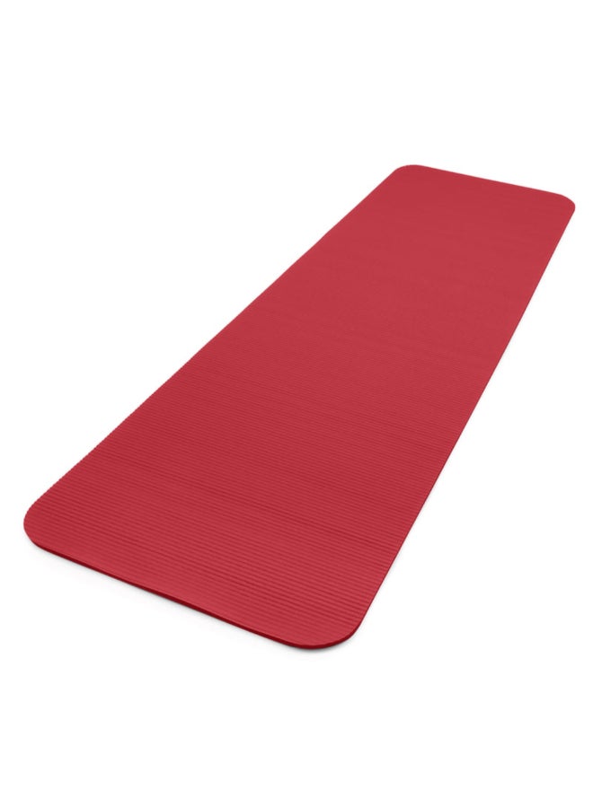 اديداس بساط تمارين اللياقة البدنية بخامة NBR وبطانة لينة مع قاعدة محززة أحمر 10 ملم ADMT-11015RD-NL2 - Image 2