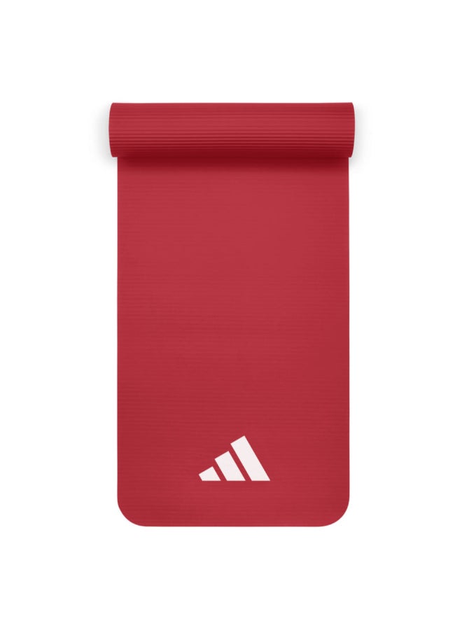 اديداس بساط تمارين اللياقة البدنية بخامة NBR وبطانة لينة مع قاعدة محززة أحمر 10 ملم ADMT-11015RD-NL2 - Image 3