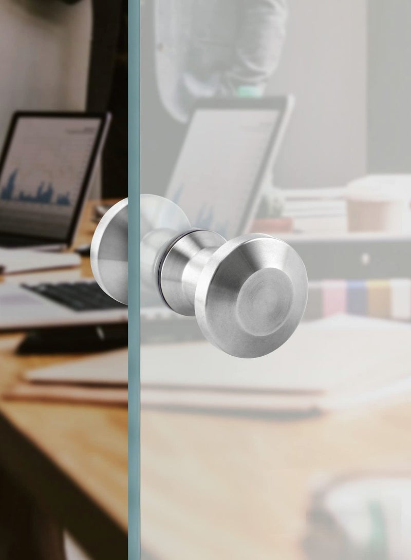 Shower Glass Door Handles, 304 Stainless Steel Bathroom Pull Knob with Stain Finish for Glass Door Solid Back-to-Back Shower Door Knob Glass Door Bathroom Double-Sided Handle - Image 3