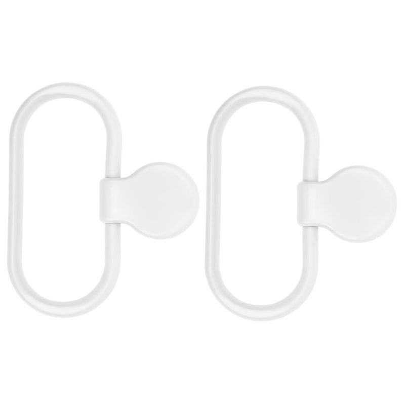 Self Adhesive Towel Ring Holder No Drill Installation White 2 Pack Wall Mounted Bathroom - Image 2