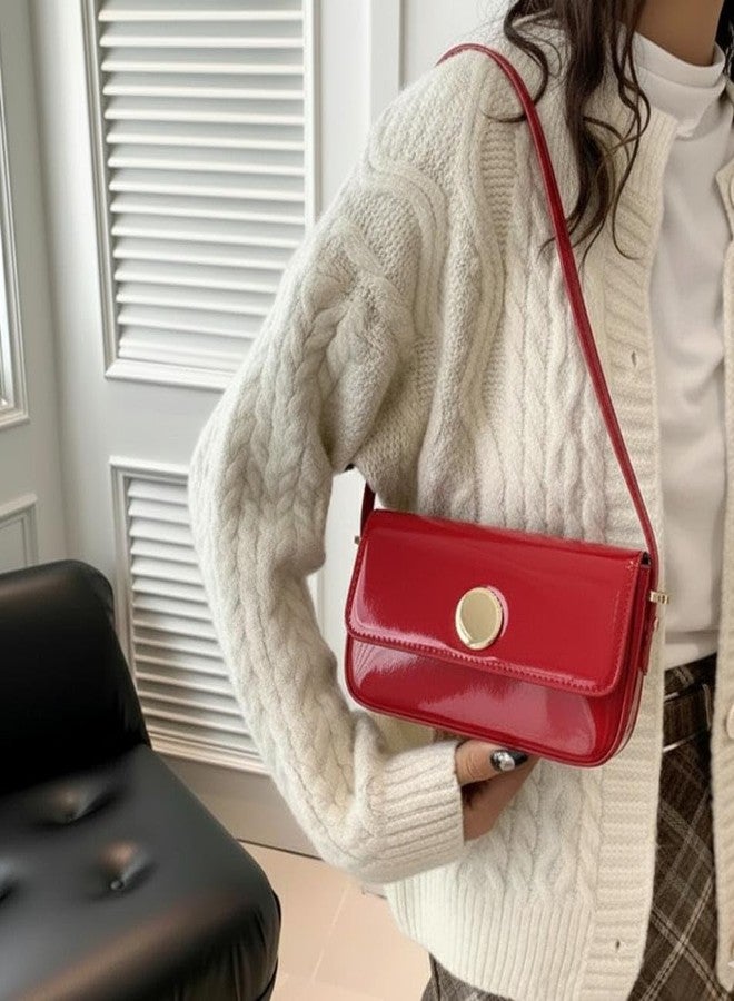 HaveGlam Women Stylish Sling Bag | PU Leather Shoulder Bag for Girls | Small Crossbody Handbag for Daily Use-Red - Image 4