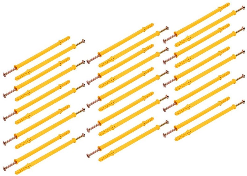 30Pcs 10mm x 200mm Carbon Steel Phillips Flat Head Self Drilling Screw Assortment with Drywall Anchors - Image 2