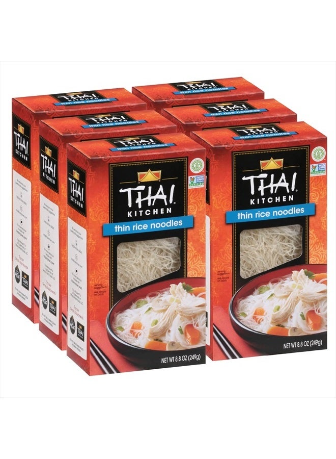 Thai Kitchen Gluten Free Thin Rice Noodles, 8.8 oz (Pack of 6) - Image 1