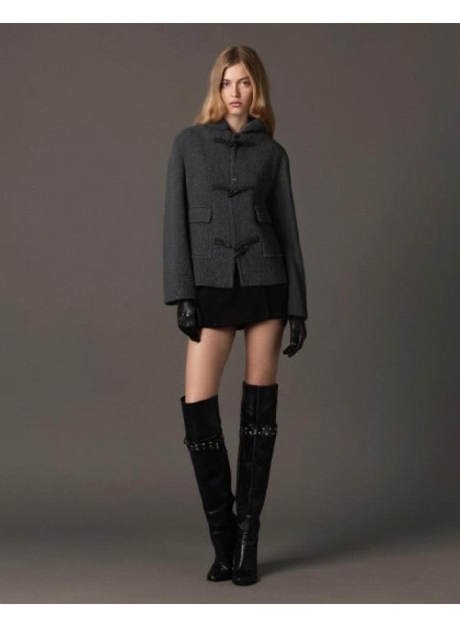 Zara Women's Stylish Knotted Hooded Windproof Warm Jacket - Image 1