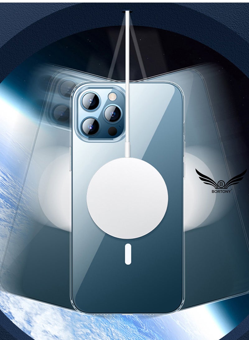 BORTONY Clear Magnetic Case for iPhone 14 Pro Max Compatible with Magsafe Card Wallet & Wireless Chager, Screen & Camera Protection Shockproof Magsafe Cover for Apple iPhone 14 Pro Max - Image 3