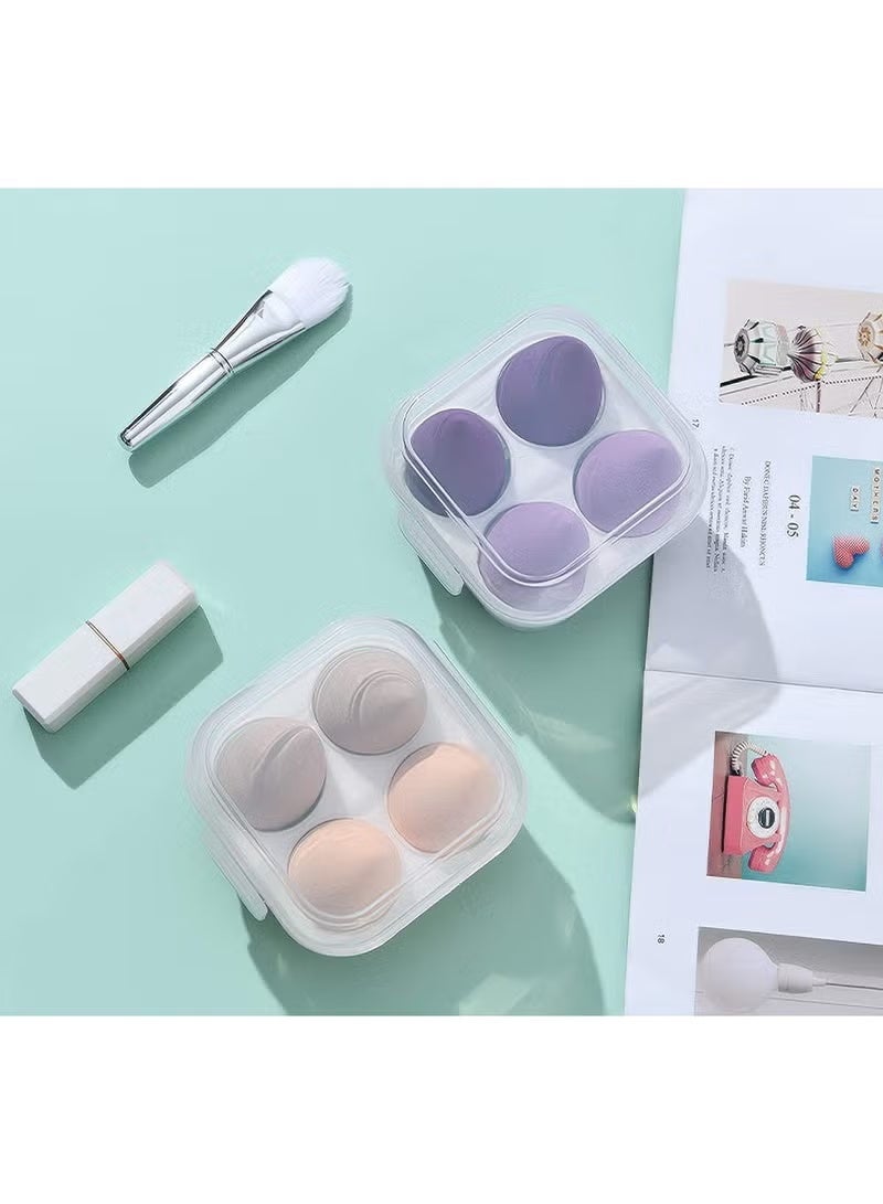 طقم اسفنج مكياج 4 قطع خلاط متعدد الألوان لمزج كريم الأساس - Image 5