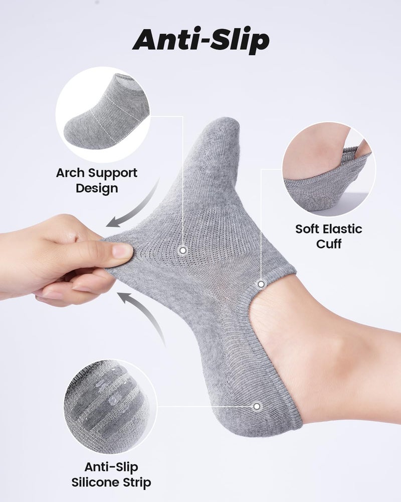 IDEGG No Show Socks Women & Men Low Cut Ankle Short Athletic Running Casual Invisible Liner Socks - Image 3