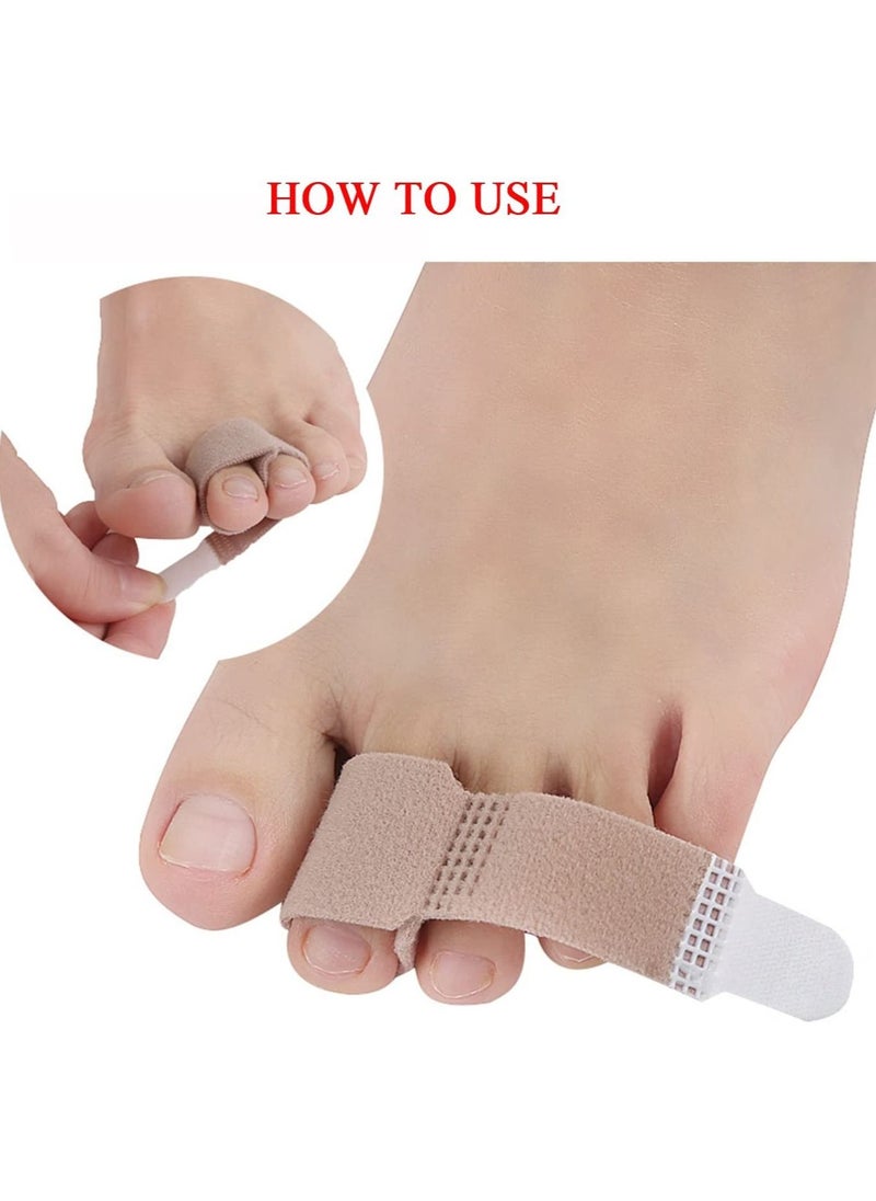 Generic - 8 Pieces Broken Toe Wraps Separator Splints, Cushioned Bandages - Image 1