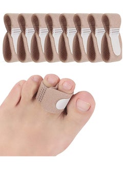 8 Pieces Broken Toe Wraps Separator Splints, Cushioned Bandages