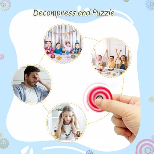 MYREQIA 50 Pack Fidget Spinner Mini ToysParty Favors Supplies Birthday Gifts Easter Basket Goodie Bags Stuffers for Kids AdultsSensory Toys for Boys Girls Stress ReliefTreasure Box Toy Classroom Prizes - Image 5