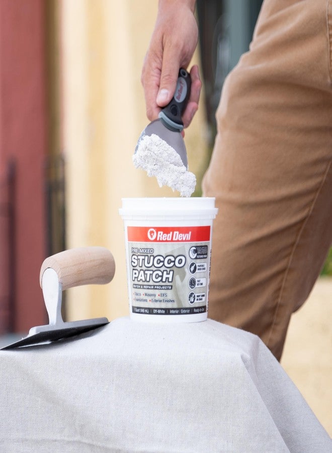 Red Devil 0450 Pre Mixed Stucco Patch, Off White, Quart, 1 Pack - Image 4