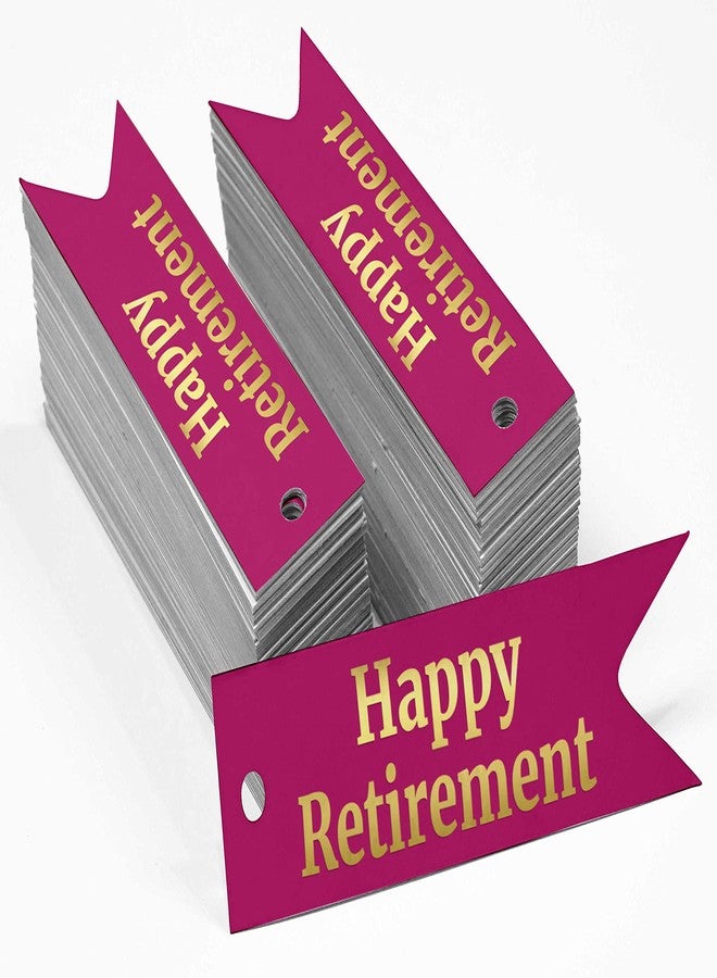 Inkdotpot Happy Retirement Bottle Tag Gold Foil Favor Hang Tags Pack of 100 - Image 2