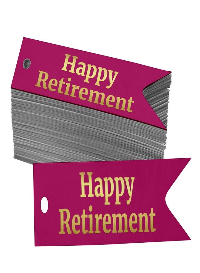 Inkdotpot Happy Retirement Bottle Tag Gold Foil Favor Hang Tags Pack of 100 - Image 1